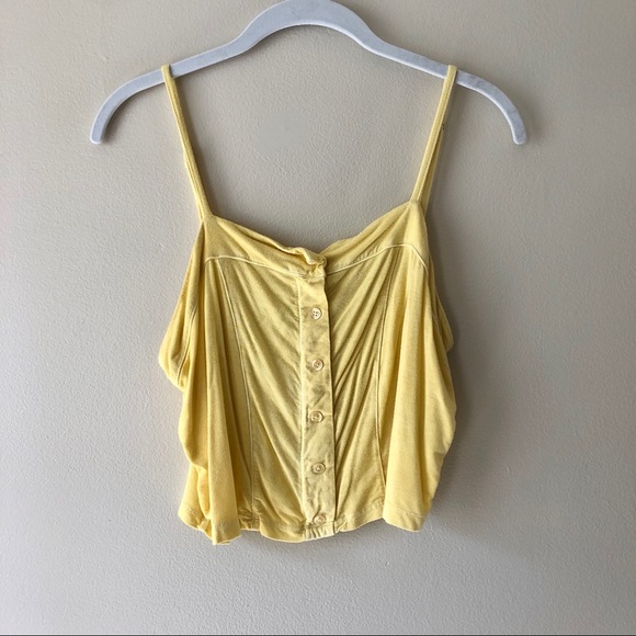 Tops - Yellow crop top tank